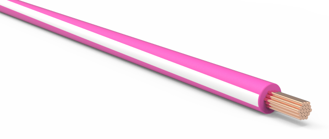 16-AWG-Automotive-TXL-Wire-Pink-w/-White-Stripe-by-the-Foot